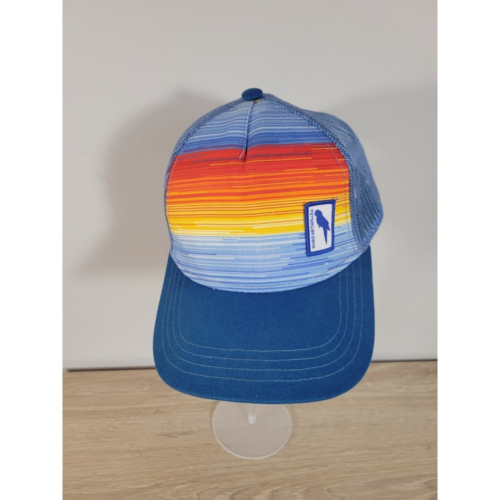 Margaritaville Jimmy Buffet Blue Hat With Sunset Colors with Logo
